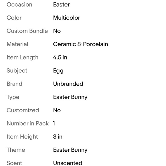 Easter Bunny Egg Holder Ceramic Table Decor Display - Picture 7 of 8